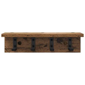 Wandmontierter Kleiderständer Altholz 40 x 10.5 x 10.5 cm