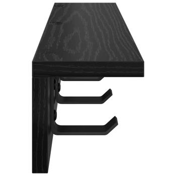 Wandmontierter Kleiderständer mit Regal Wandmontiert Schwarze Eiche