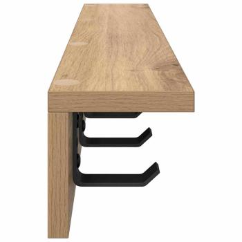 Wandmontierter Kleiderständer mit Regal Wandmontiert Eiche handwerklich