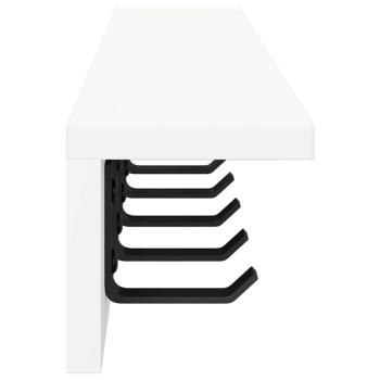 Wandmontierter Kleiderständer Weiß 80 x 10.5 x 10.5 cm