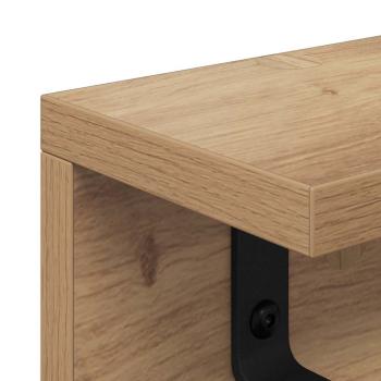 Wandmontierter Kleiderständer mit Regal Wandmontiert Eiche handwerklich