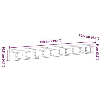 Wandmontierter Kleiderständer mit Regal Wandmontiert Eiche handwerklich