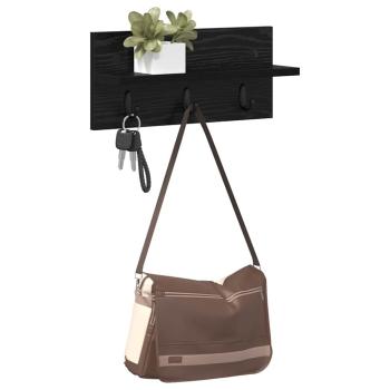 Wandmontierter Kleiderständer Schwarze Eiche 40 x 10.5 x 18 cm