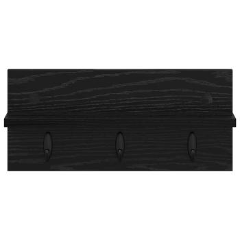 Wandmontierter Kleiderständer Schwarze Eiche 40 x 10.5 x 18 cm