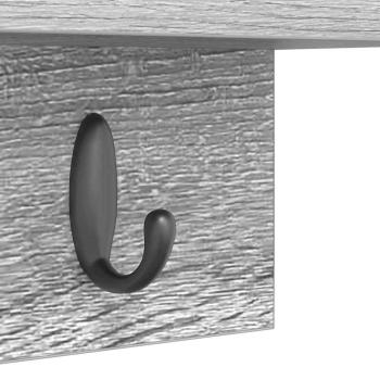 Wandmontierter Kleiderständer Grau Sonoma 40 x 10.5 x 18 cm