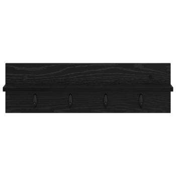Wandmontierter Kleiderständer Schwarze Eiche 60 x 10.5 x 18 cm