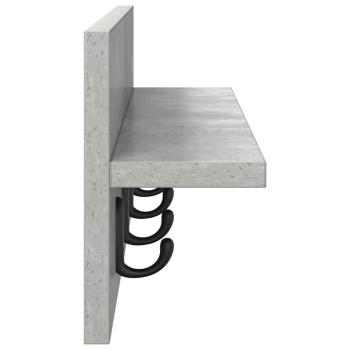 Wandmontierter Kleiderständer Betongrau 60 x 10.5 x 18 cm