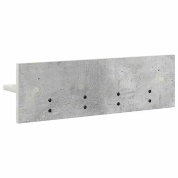 Wandmontierter Kleiderständer Betongrau 60 x 10.5 x 18 cm