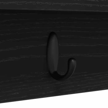 Wandmontierter Kleiderständer Schwarze Eiche 80 x 10.5 x 18 cm