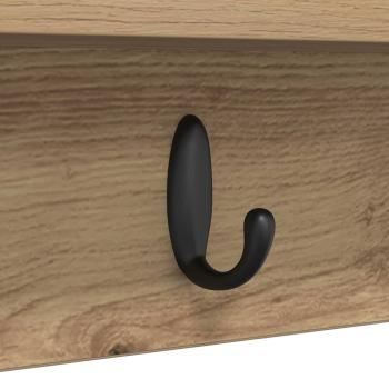 Wandmontierter Kleiderständer mit Regal Wandmontiert Eiche handwerklich