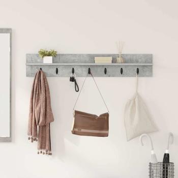 ARDEBO.de - Wandmontierter Kleiderständer Betongrau 100 x 10.5 x 18 cm