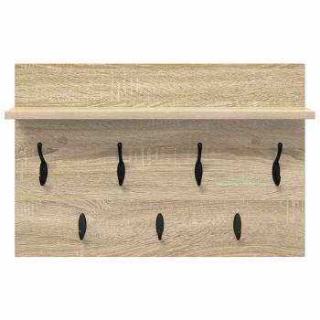 Wandmontierter Kleiderständer Sonoma Eiche 60 x 40 x 12 cm