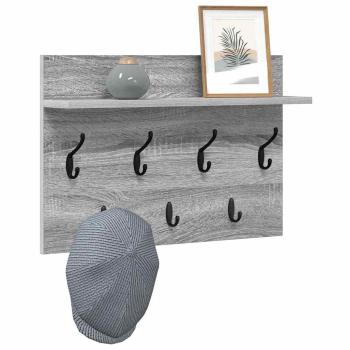 ARDEBO.de - Wandmontierter Kleiderständer Grau Sonoma 60 x 40 x 12 cm