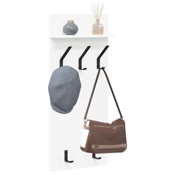 Wandmontierter Kleiderständer mit Regal Wandmontiert Weiß 90 x 40 x 10 cm
