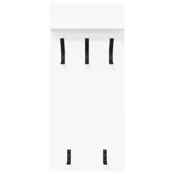 Wandmontierter Kleiderständer mit Regal Wandmontiert Weiß 90 x 40 x 10 cm