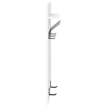 Wandmontierter Kleiderständer mit Regal Wandmontiert Weiß 90 x 40 x 10 cm