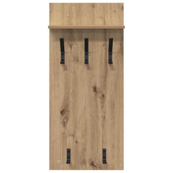 Wandmontierter Kleiderständer mit Regal Wandmontiert Eiche handwerklich