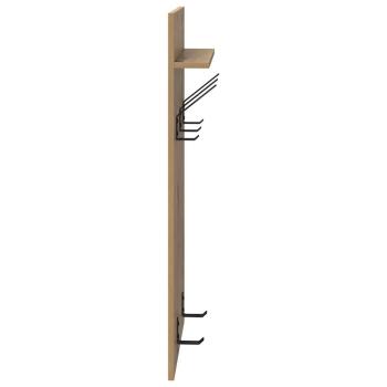 Wandmontierter Kleiderständer mit Regal Wandmontiert Eiche handwerklich