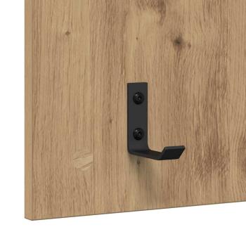 Wandmontierter Kleiderständer mit Regal Wandmontiert Eiche handwerklich