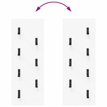 Wandmontierter Kleiderständer Weiß 30 x 1.5 x 80 cm