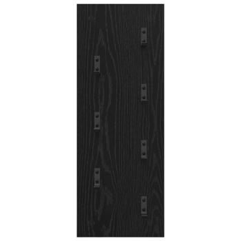 Wandmontierter Kleiderständer Schwarze Eiche 30 x 1.5 x 80 cm