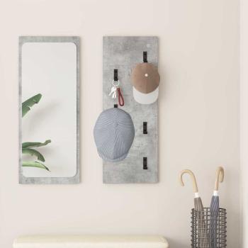 ARDEBO.de - Wandmontierter Kleiderständer Betongrau 30 x 1.5 x 80 cm