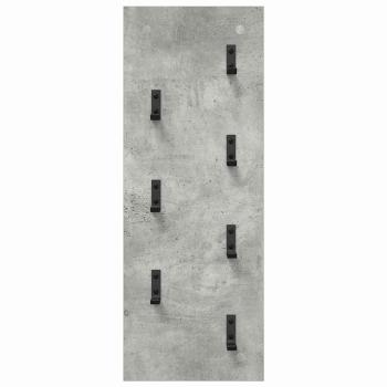 Wandmontierter Kleiderständer Betongrau 30 x 1.5 x 80 cm