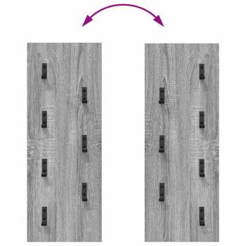 Wandmontierter Kleiderständer Grau Sonoma 30 x 1.5 x 80 cm