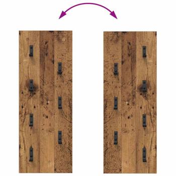 Wandmontierter Kleiderständer Altholz 30 x 1.5 x 80 cm