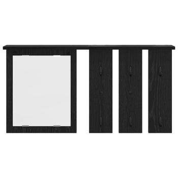 Wandmontierter Kleiderständer Schwarze Eiche 85 x 10 x 45 cm