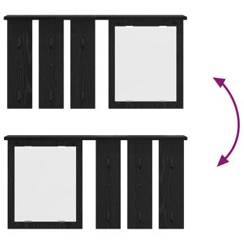 Wandmontierter Kleiderständer Schwarze Eiche 85 x 10 x 45 cm