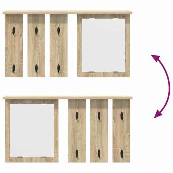 Wandmontierter Kleiderständer Sonoma Eiche 85 x 10 x 45 cm