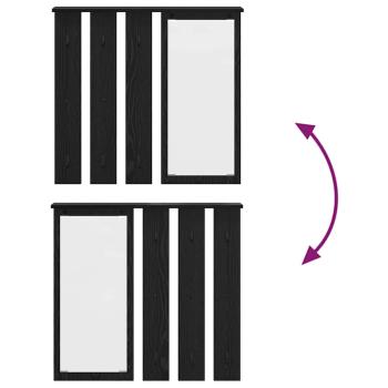 Wandmontierter Kleiderständer Schwarze Eiche 84 x 10 x 80 cm