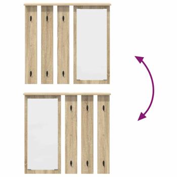 Wandmontierter Kleiderständer Sonoma Eiche 84 x 10 x 80 cm