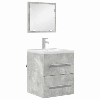 Badezimmer Schrank Betongrau 41 x 38,5 x 48 cm Holzwerkstoff