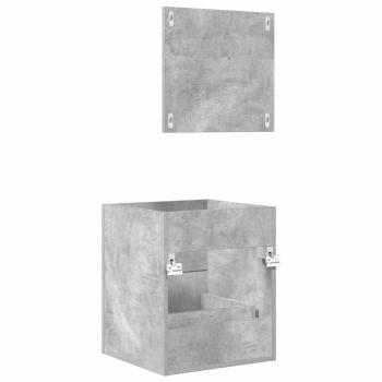 Badezimmer Schrank Betongrau 41 x 38,5 x 48 cm Holzwerkstoff