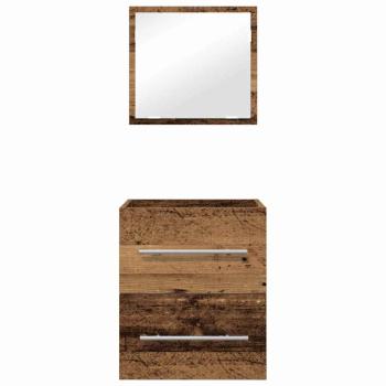 Badezimmer Schrank Altes Holz 41 x 38,5 x 48 cm Holzwerkstoff