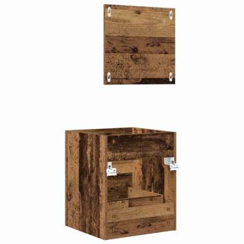 Badezimmer Schrank Altes Holz 41 x 38,5 x 48 cm Holzwerkstoff