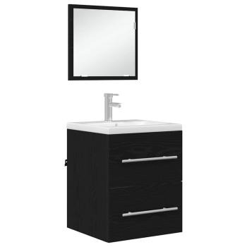 ARDEBO.de - Badezimmer Schrank Schwarz Eiche 41 x 38,5 x 48 cm