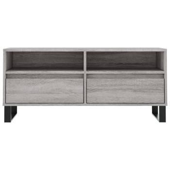 ARDEBO.de - TV-Schrank Grau Sonoma 100x34,5x44,5 cm Holzwerkstoff