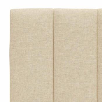 Bettgestell ohne Matratze "Hanko" Creme 120x200 cm Stoff