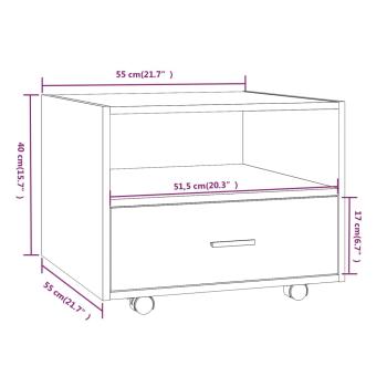 Couchtisch Sonoma-Eiche 55x55x40 cm Holzwerkstoff