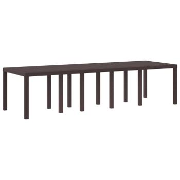 Garten Essgruppe 13 pcs Braun 300 x 100 x 73 cm Poly Rattan