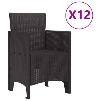 Garten Essgruppe 13 pcs Braun 300 x 100 x 73 cm Poly Rattan
