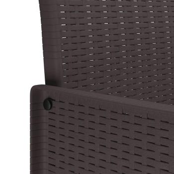 Garten Essgruppe 13 pcs Braun 300 x 100 x 73 cm Poly Rattan