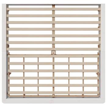 Bettgestell mit Speicher Weiß 200 x 200 cm Holz