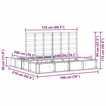 Bettgestell mit Speicher Braun 180 x 200 cm Holz