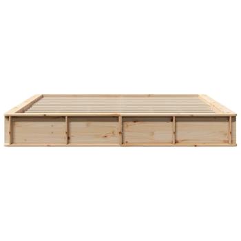 Bettgestell mit Speicher Braun 180 x 200 cm Holz