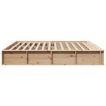 Bettgestell mit Speicher Braun 180 x 200 cm Holz