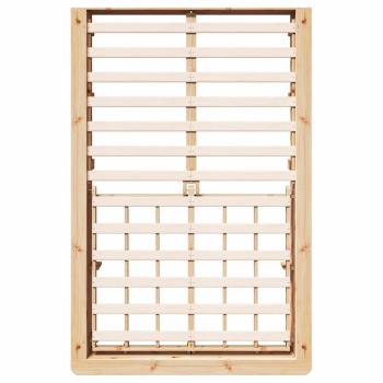 Bettgestell mit Speicher Braun 120 x 200 cm Holz